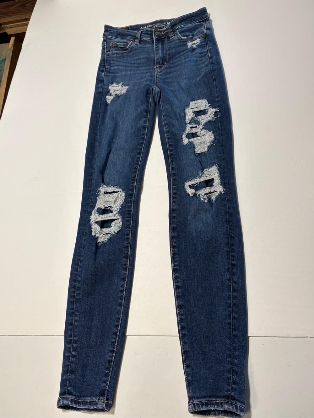 4/$25 American Eagle Outfitters Hi Ride Jegging Jeans Size 0 Reg